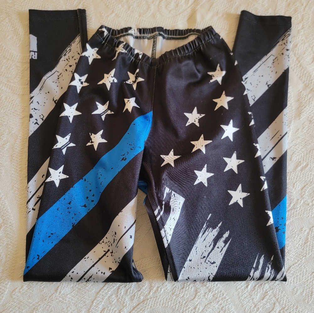 Ranger Up Blue Line Leggings. Size S.